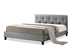 Baxton Studio Annette Gray Linen Modern Bed with Upholstered Headboard - Full Size Baxton Studio Annette Gray Linen Modern Bed with Upholstered Headboard - Full Size, wholesale furniture, restaurant furniture, hotel furniture, commercial furniture