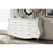 Baxton Studio Enzo Modern and Contemporary White Faux Leather 6-Drawer Dresser - BBT2039-White-Dresser