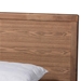Baxton Studio Zenon Mid-Century Modern Walnut Brown Finished Wood King Size Platform Bed - Zenon-Ash Walnut-King
