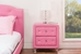 Baxton Studio Stella Crystal Tufted Pink Leather Modern Nightstand - BBT3084-Pink-NS
