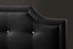 Baxton Studio Carlotta Black Modern Bed with Upholstered Headboard - King Size - BBT6376-Black-King