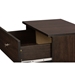 Baxton Studio Felda Dark Brown Modern Shoe Cabinet with 2 Doors and Drawer - SC864598-Wenge