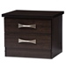 Baxton Studio Colburn Modern and Contemporary 2-Drawer Dark Brown Finish Wood Storage Nightstand Bedside Table - BR888004-Wenge