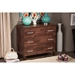 Baxton Studio Maison Modern and Contemporary Oak Brown Finish Wood 3-Drawer Storage Chest - BR888023-Dirty Oak/Maple