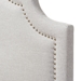 Baxton Studio Cora Modern and Contemporary Greyish Beige Fabric Upholstered Full Size Headboard - BBT6564-Greyish Beige-Full HB
