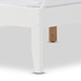 Baxton Studio Celine Modern and Contemporary Geometric Pattern White Solid Wood Full Size Platform Bed - SW8011-White-Full