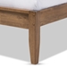 Baxton Studio Edeline Mid-Century Modern Solid Walnut Wood Curvaceous Slatted King Size Platform Bed - SW8015-Walnut-M17-King