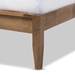 Baxton Studio Daylan Mid-Century Modern Solid Walnut Wood Slatted Queen Size Platform Bed - SW8016-Walnut-M17-Queen