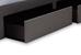 Baxton Studio Rene Modern and Contemporary King Size Grey Fabric 4-drawer Storage Platform Bed - CF8497-King-Grey