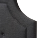 Baxton Studio Mars Modern and Contemporary Dark Grey Fabric Full Size Headboard - BBT6623-Dark Grey-Full HB-H1217-20