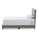 Baxton Studio Brookfield Modern and Contemporary Light Grey Fabric Twin Size Bed - CF8747B-Grey-Twin