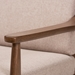 Baxton Studio Venza Mid-Century Modern Walnut Wood Light Brown Fabric Upholstered 3-Piece Livingroom Set - Venza-Brown/Walnut Brown-3PC-Set
