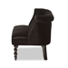 Baxton Studio Flax Victorian Style Contemporary Black Velvet Fabric Upholstered 2-seater Loveseat - WS-GK756-Black-LS