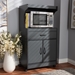 Baxton Studio Tannis Modern and Contemporary Dark Grey Finished Kitchen Cabinet - WS883150-Dark Grey