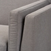 Baxton Studio Sava Mid-Century Modern Grey Fabric Upholstered Walnut Wood 3-Seater Sofa - BBT8037-Grey-SF