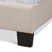 Baxton Studio Lisette Modern and Contemporary Beige Fabric Upholstered Full Size Bed - CF8031B-Beige-Full