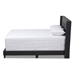 Baxton Studio Lisette Modern and Contemporary Charcoal Grey Fabric Upholstered King Size Bed - CF8031B-Charcoal-King