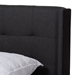 Baxton Studio Lisette Modern and Contemporary Charcoal Grey Fabric Upholstered King Size Bed - CF8031B-Charcoal-King