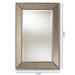 Baxton Studio Emelie Modern and Contemporary Antique Silver Finished Accent Wall Mirror - BSRXW-5039