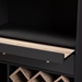 Baxton Studio Mattia Modern and Contemporary Dark Grey and Oak Finished Wood Wine Cabinet - SEWC16006WI-Dark Grey/Hana Oak
