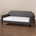 Baxton Studio Packer Modern and Contemporary Grey Fabric Upholstered Twin Size Sofa Daybed - Packer-Grey-Daybed
