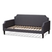 Baxton Studio Walden Modern and Contemporary Grey Fabric Upholstered Twin Size Sofa Daybed - Walden-Grey-Daybed