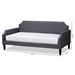 Baxton Studio Walden Modern and Contemporary Grey Fabric Upholstered Twin Size Sofa Daybed - Walden-Grey-Daybed