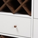 Baxton Studio Savino Mid-Century Modern White and Walnut Finished Wood Wine Cabinet - SEWC16003WI-White/Columbia