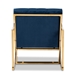Baxton Studio Milano Modern and Contemporary Navy Velvet Fabric Upholstered Gold Finished Lounge Chair - TSF7719-Navy Blue/Gold-CC