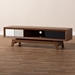 Baxton Studio Svante Mid-Century Modern Multicolor Finished Wood 3-Drawer TV Stand - WI1701-Walnut/White/Grey-TV