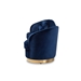 Baxton Studio Nevena Glam Royal Blue Velvet Fabric Upholstered Gold-Finished Sofa - TSF5510-Dark Royal Blue/Gold-SF