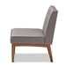 Baxton Studio Arvid Mid-Century Modern Gray Fabric Upholstered Wood Dining Chair - BBT8051-Grey-CC