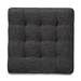 Baxton Studio Elladio Modern and Contemporary Dark Grey Fabric Upholstered Tufted Cube Ottoman (Set of 2) - BBT5127-Dark Grey-Otto