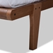Baxton Studio Kaia Mid-Century Modern Walnut Brown Finished Wood King Size Platform Bed Frame - MG0002-Ash Walnut-King