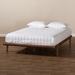 Baxton Studio Kaia Mid-Century Modern Walnut Brown Finished Wood King Size Platform Bed Frame - MG0002-Ash Walnut-King