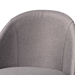 Baxton Studio Carra Mid-Century Modern Grey Fabric Upholstered Walnut-Finished Wood Swivel Bar Stool (Set of 2) - BBT5355B-Grey/Walnut-BS