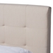 Baxton Studio Maren Mid-Century Modern Beige Fabric Upholstered Queen Size Platform Bed with Two Nightstands - CF9058-Beige-Queen
