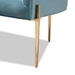 Baxton Studio Clarisse Glam and Luxe Light Blue Velvet Fabric Upholstered Gold Finished Accent Chair - TSF-DC6623-Light Blue/Gold-CC