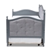 Baxton Studio Marlie Classic and Traditional Grey Fabric Upholstered Grey Finished Wood Twin Size Daybed with Trundle - MG0034-Grey/Grey-Daybed