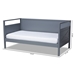 Baxton Studio Cintia Cottage Farmhouse Grey Finished Wood Twin Size Daybed - Cintia-Grey-Daybed