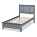 Baxton Studio Adela Modern and Contemporary Grey Finished Wood Twin Size Platform Bed - Adela-Gray-Twin