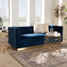 Baxton Studio Aveline Glam and Luxe Navy Blue Velvet Fabric Upholstered Brushed Gold Finished Sofa - TSF-BAX66113-Navy/Gold-SF