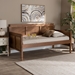 Baxton Studio Toveli Vintage French Inspired Ash Wanut Finished Wood and Synthetic Rattan Daybed - MG0015-Ash Walnut Rattan-Daybed