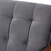 Baxton Studio Asta Mid-Century Modern Grey Velvet Fabric Upholstered Walnut Finished Wood Sofa - TOGO-Grey Velvet/Walnut-SF