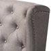 Baxton Studio Alira Modern and Contemporary Grey Fabric Upholstered Walnut Finished Wood Button Tufted Bar Stool Bench - BBT5349-Grey/Walnut-Bench