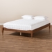 Baxton Studio Laure French Bohemian Ash Walnut Finished Wood King Size Platform Bed Frame - MG0011-Ash Walnut-King