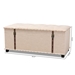 Baxton Studio Kyra Modern and Contemporary Beige Fabric Upholstered Storage Trunk Ottoman - JY19A212-Beige-Otto