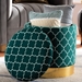 Baxton Studio Serra Glam and Luxe Teal Green Quatrefoil Velvet Fabric Upholstered Gold Finished Metal Storage Ottoman - JY19A257-Teal/Gold-Otto