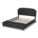 Baxton Studio Larese Dark Grey Fabric Upholstered 2-Drawer Queen Size Platform Storage Bed - Larese-Charcoal Grey-Queen