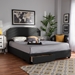 Baxton Studio Larese Dark Grey Fabric Upholstered 2-Drawer Queen Size Platform Storage Bed - Larese-Charcoal Grey-Queen